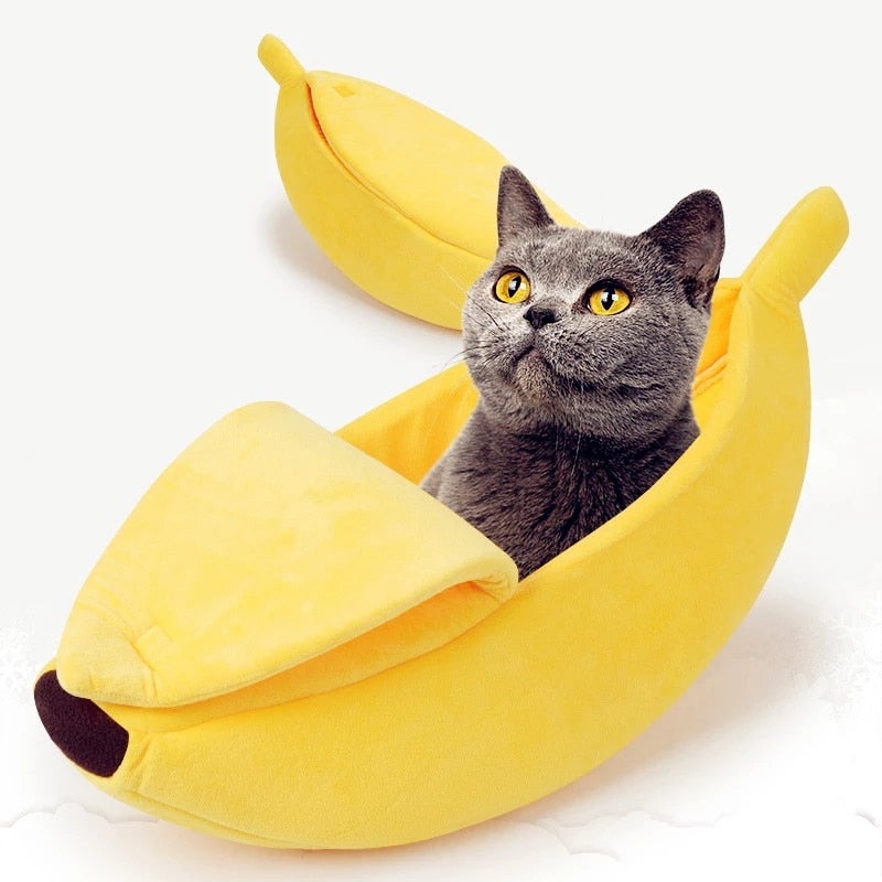 Funny Banana Cat Bed House Kennel